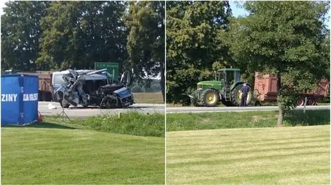 Nowa Dąbrowa. Zderzenie radiowozu z ciągnikiem. Nie żyje pracownik policji