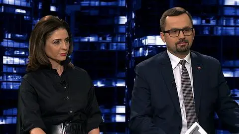 Marcin Horała i Joanna Mucha byli gośćmi "Kropki nad i"