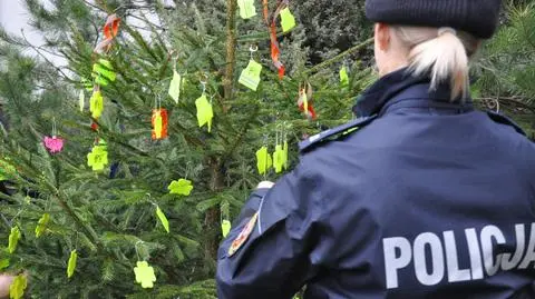 Olsztyn: Akcja policjantów z choinką