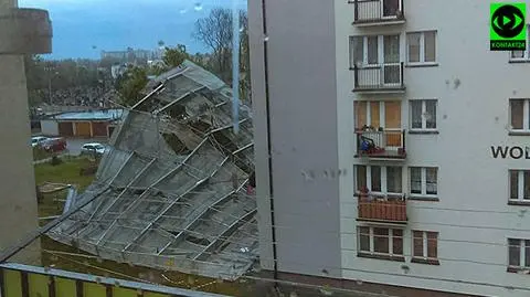 Rusztowanie przewróciło się na plac zabaw