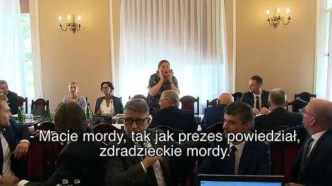 Zachowanie posłanki PiS Krystyny Pawłowicz przed rozpoczęciem posiedzenia komisji