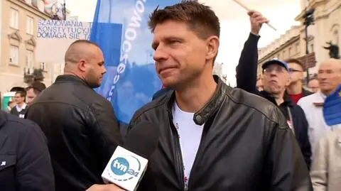 Lider Nowoczesnej wśród uczestników manifestacji KOD-u