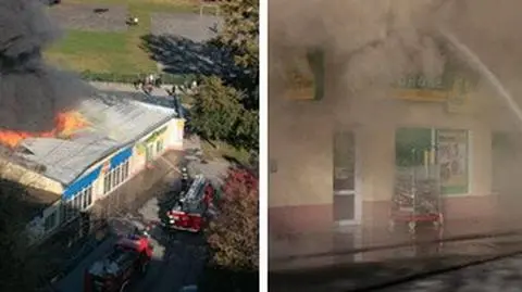 Dogaszają kompleks handlowy. Spłonęło mnóstwo towaru