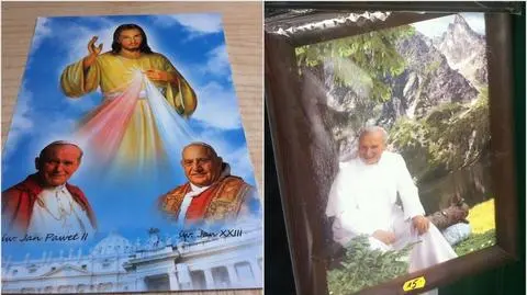 Fotomontaż z JPII „idzie jak woda”, Jan XXIII praktycznie nieobecny