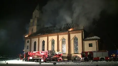 Zgłoszenie o pożarze przyjęto ok. godz. 21.30