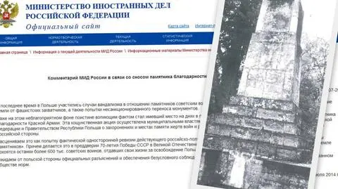 "Świętokradztwo", "akt wandalizmu". Rosjanie oburzeni usunięciem pomnika z Limanowej