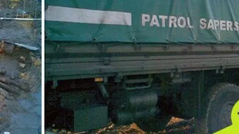 Dziewięć pocisków i lufa na budowie metra