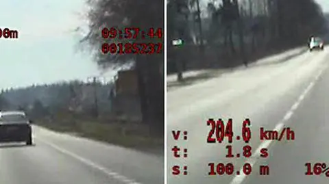 Pędził ponad 200 km/h. Wiózł dziecko