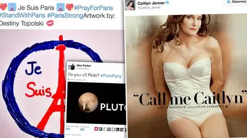 Wśród najpopularniejszych hashtagów były #CharlieHebdo, #JesuisParis czy #CaitlynJenner
