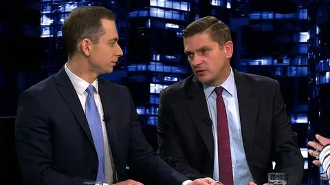 Cezary Tomczyk and Bartosz Kownacki in "Kropka nad i" TVN24 News in English