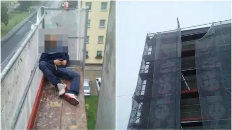 Drzemka na szczycie rusztowania. Nie pamiętał, jak tam wszedł