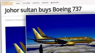 Złoty samolot to ostatni zakup sułtana rozmiłowanego w luksusie