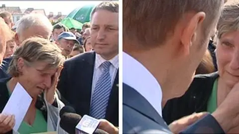 Pani Teresa płacze, 
premier Tusk łzy ociera