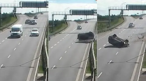 The footage from accident was caught by CCTV