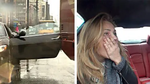 "Ała!". Socha, Maserati, autobus i wyrwane drzwi