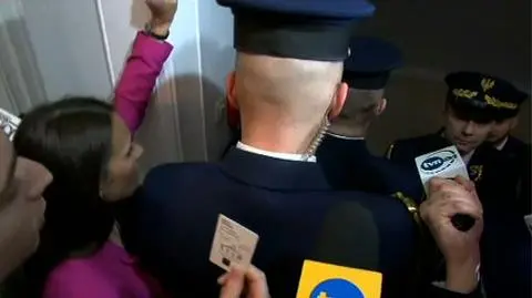 Cezary Tomczyk i Agnieszka Pomaska próbowali wejść do Sali Kolumnowej