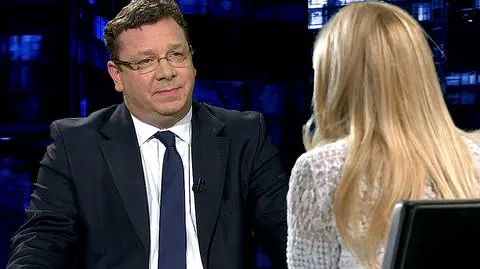 Deputy justice minister, Michał Wójcik in "Kropka nad i"
