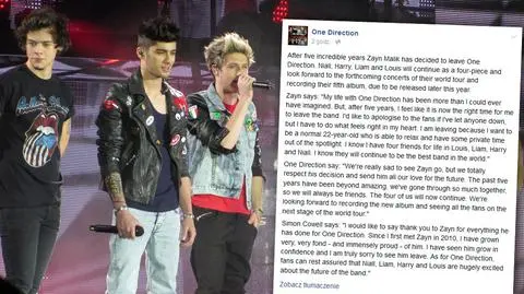 Zayn Malik odszedł z One Direction