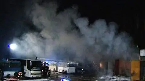 Spłonęły dwa autobusy
