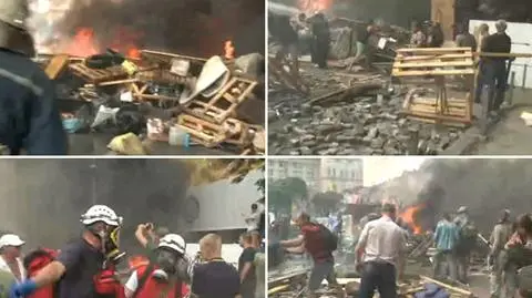 W Kijowie znów zapłonęły barykady 