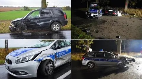 Tak jeżdżą policjanci ze Złotowa. 
Dwa radiowozy rozbite w cztery dni