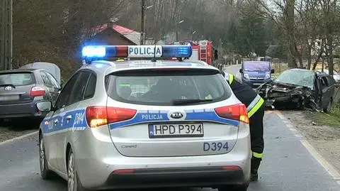 Po zderzeniu dzieci przetransportowało do szpitala LPR