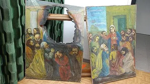 Profanacja w Kalwarii Pacławskiej. Wandale zniszczyli obrazy