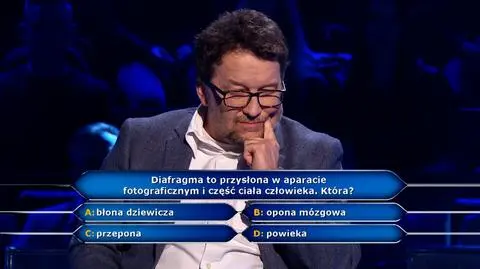 "Milionerzy": Co to jest diafragma? Pytanie za 40 tysięcy zł