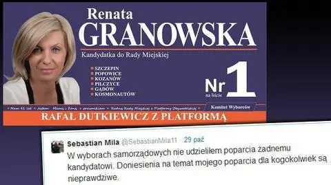 Piłkarz i były koszykarz na ulotkach wyborczych. "To niesmaczne, tak się nie robi"