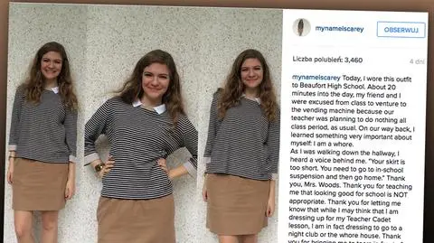 Założyła "zbyt krótką" spódnicę i zagrożono jej zawieszeniem