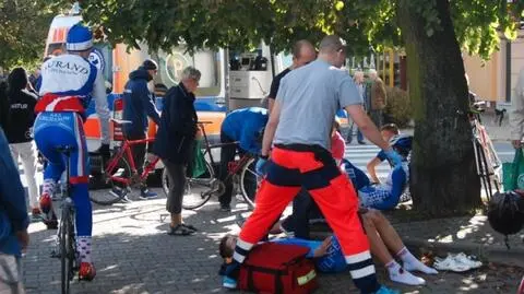 Kobieta wjechała w rowerzystów podczas wyścigu