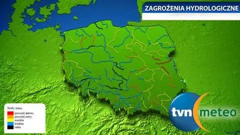 Rzeki wzbierają po niedzielnych ulewach