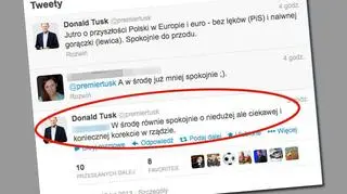 Premier tonuje nastroje na Twitterze