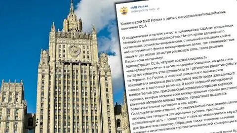 MSZ Rosji: sankcje USA krótkowzroczne, a podwyżki cen energii dla UE nieuchronne