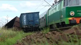 Kilkanaście wagonów towarowych wykoleiło się we Wronkach