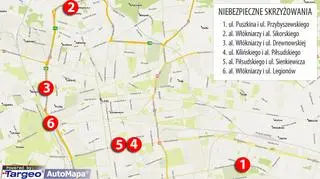 Niebezpieczne skrzyżowania w Łodzi