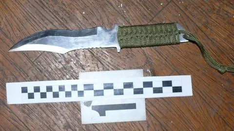 Przywitał policję nożem. Grozi mu dożywocie