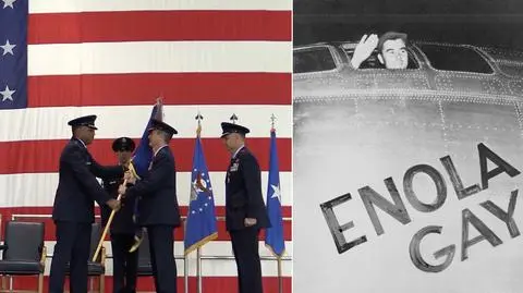 Symboliczne objęcie dowodzenia przez Tibbetsa