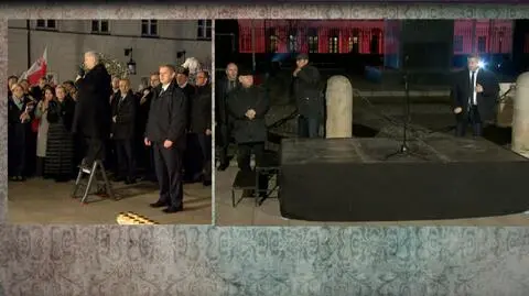 Obchody miesięcznicy pod pałacem prezydenckim