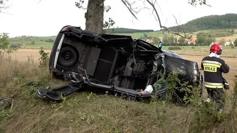 Straciła panowanie nad autem, uderzyła w drzewo. 24-latka była pijana 