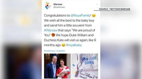 Warsaw sends onesie to Kate and William