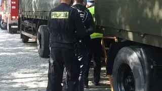 Na miejscu podczas ćwiczeń byli m