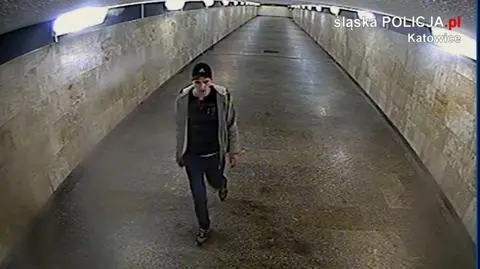 Podejrzewany o rozbój nagrany w tunelu pod dworcem PKP
