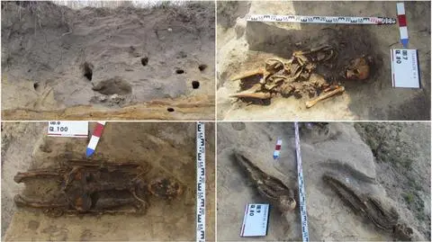 "Nielegalne wykopaliska rujnują kontekst historyczny" Tutaj - wykopaliska z woj