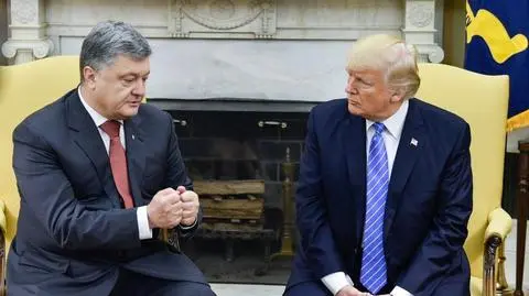Poroszenko spotkał sie w Trumpem w Gabinecie Owalnym. Nagranie z 20 czerwca  