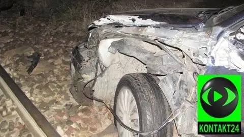 Zaparkował na torach na budowie S8. Był pijany