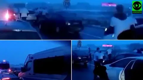 Kibice w kominiarkach na środku drogi. Policja: zapobiegliśmy ustawce
