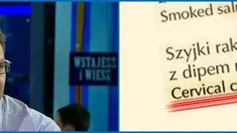 Anglik w polskiej restauracji je: "kotlet z molestowanej krowy" i "barszcz z uszami świni"
