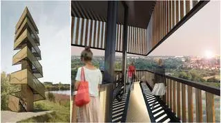 Wizualizacja wieży widokowej, która ma stanąć na Szachtach