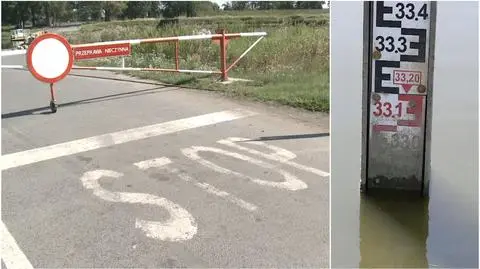 Zamknięty dojazd do promu w Połęcku